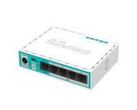 MikroTik hEX lite RB750r2: 850MHz CPU, 64MB RAM, 5 LAN ports